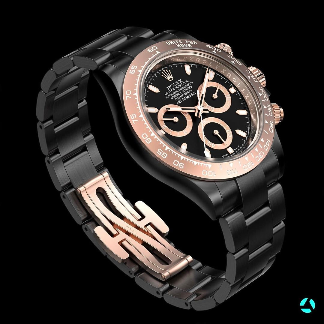 勞力士 地通拿 Aet Remould "PLATINUM-COLORED CLASSIC (BLACK)" 全陶瓷手錶 | WORLDTIMER