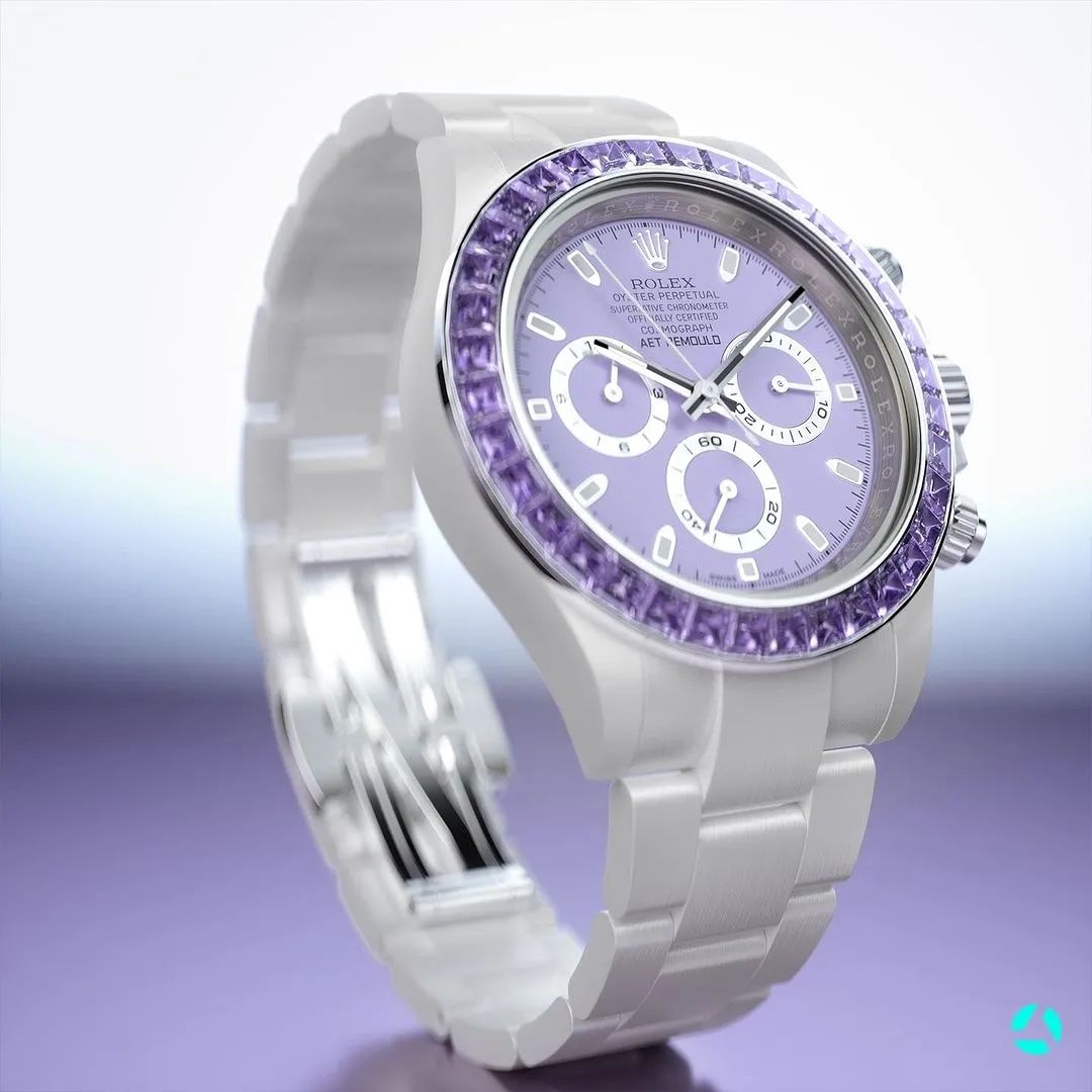 AET REMOULD Rolex Daytona PURPLE GEMSTONE CERAMIC 勞力士 地通拿 全陶瓷手錶 | WORLDTIMER