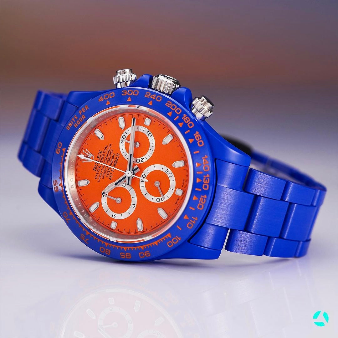 AET REMOULD 勞力士 地通拿 SAKHIR ORANGE 全陶瓷手錶 Rolex Ceramic Daytona | WORLDTIMER