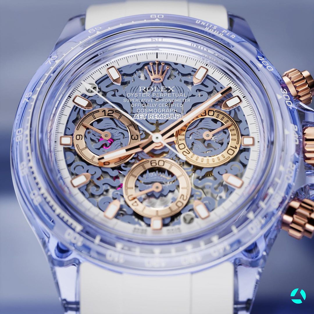 AET REMOULD 勞力士 地通拿 COLOR LOONG 2024 EDITION 透明手錶 Rolex Daytona Sapphire | WORLDTIMER