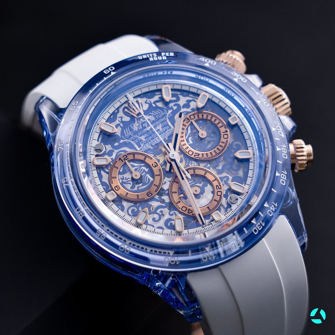 AET REMOULD 勞力士 地通拿 COLOR LOONG 2024 EDITION 透明手錶 Rolex Sapphire Daytona | WORLDTIMER