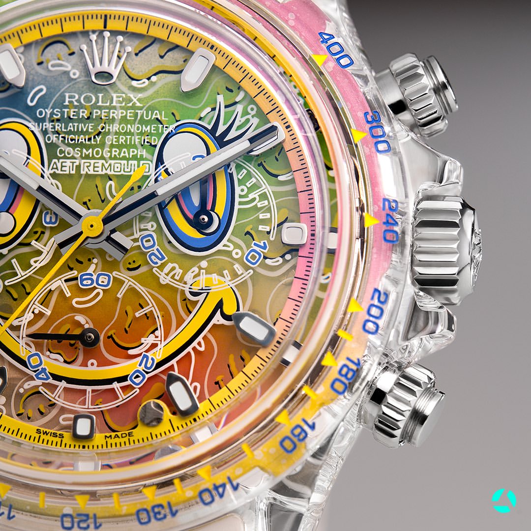 Rolex Daytona AET Remould SMILE Sapphire Watch 勞力士地通拿 藍寶石水晶透明手錶 | WORLDTIMER