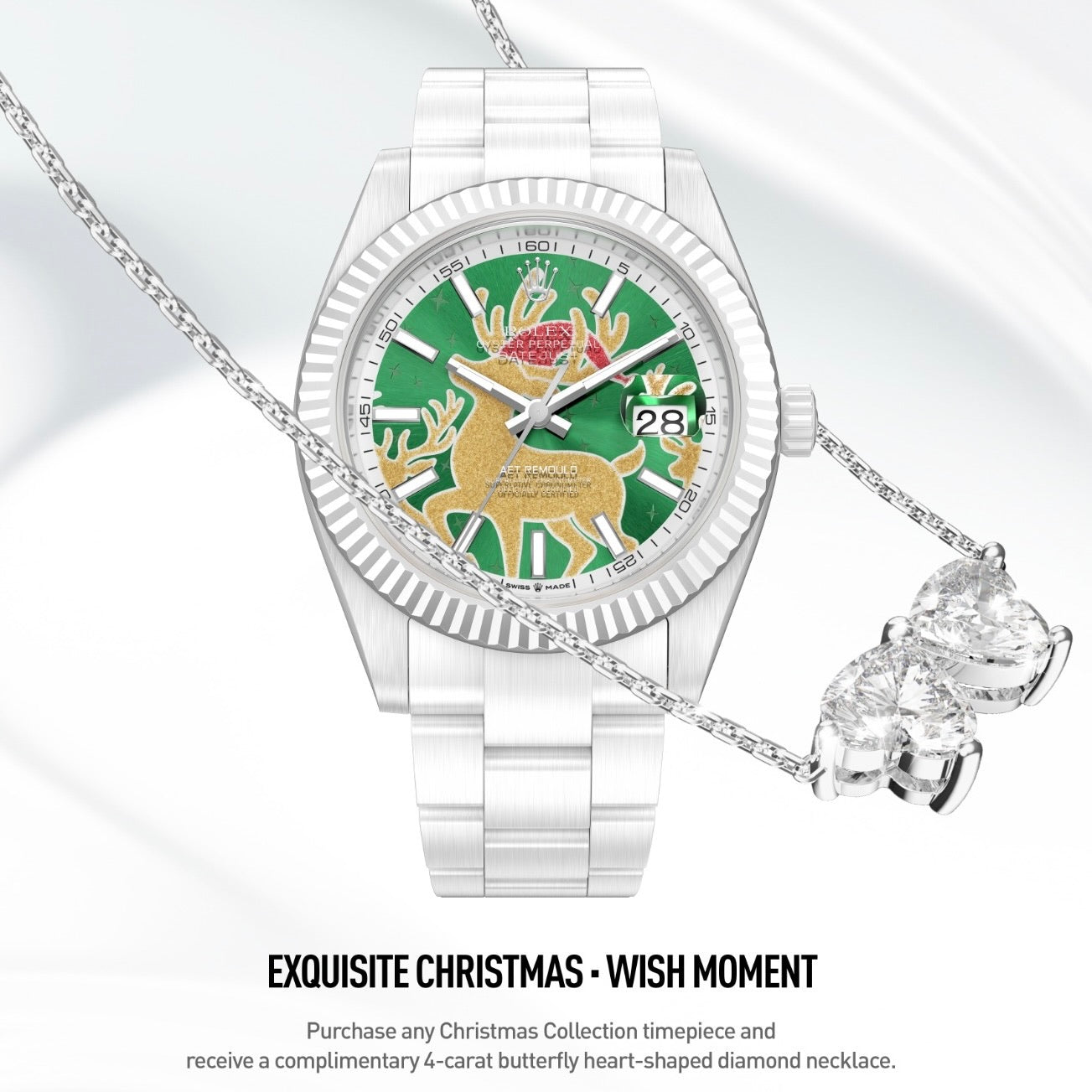 AET REMOULD 带来最奢华的圣诞腕表 AET REMOULD Rolex Datejust Christmas Deer | WORLDTIMER