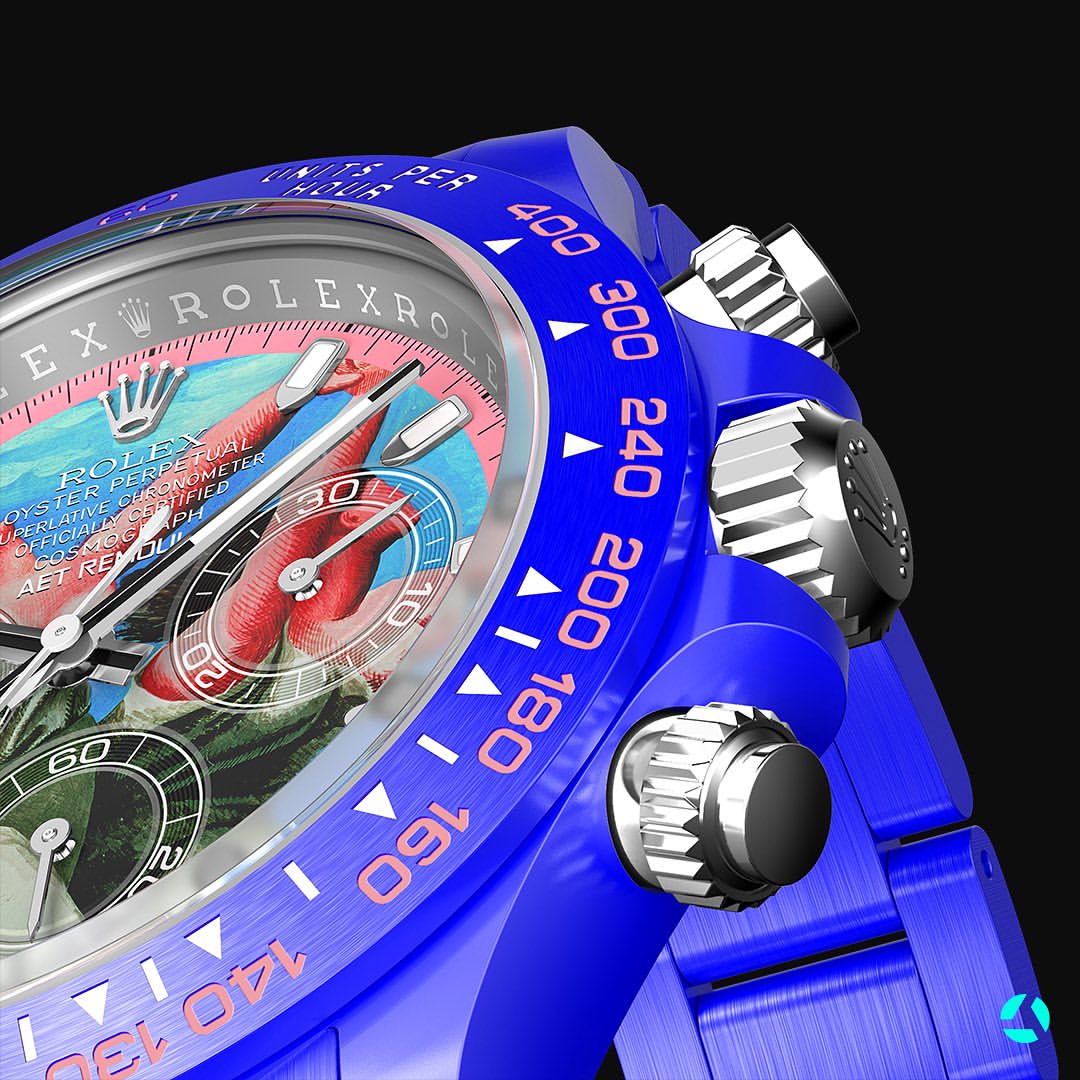 AET Remould x 畢加索 勞力士 地通拿 TWO WOMEN RUNNING ON THE BEACH Daytona Rolex Full Ceramic Watch | WORLDTIMER