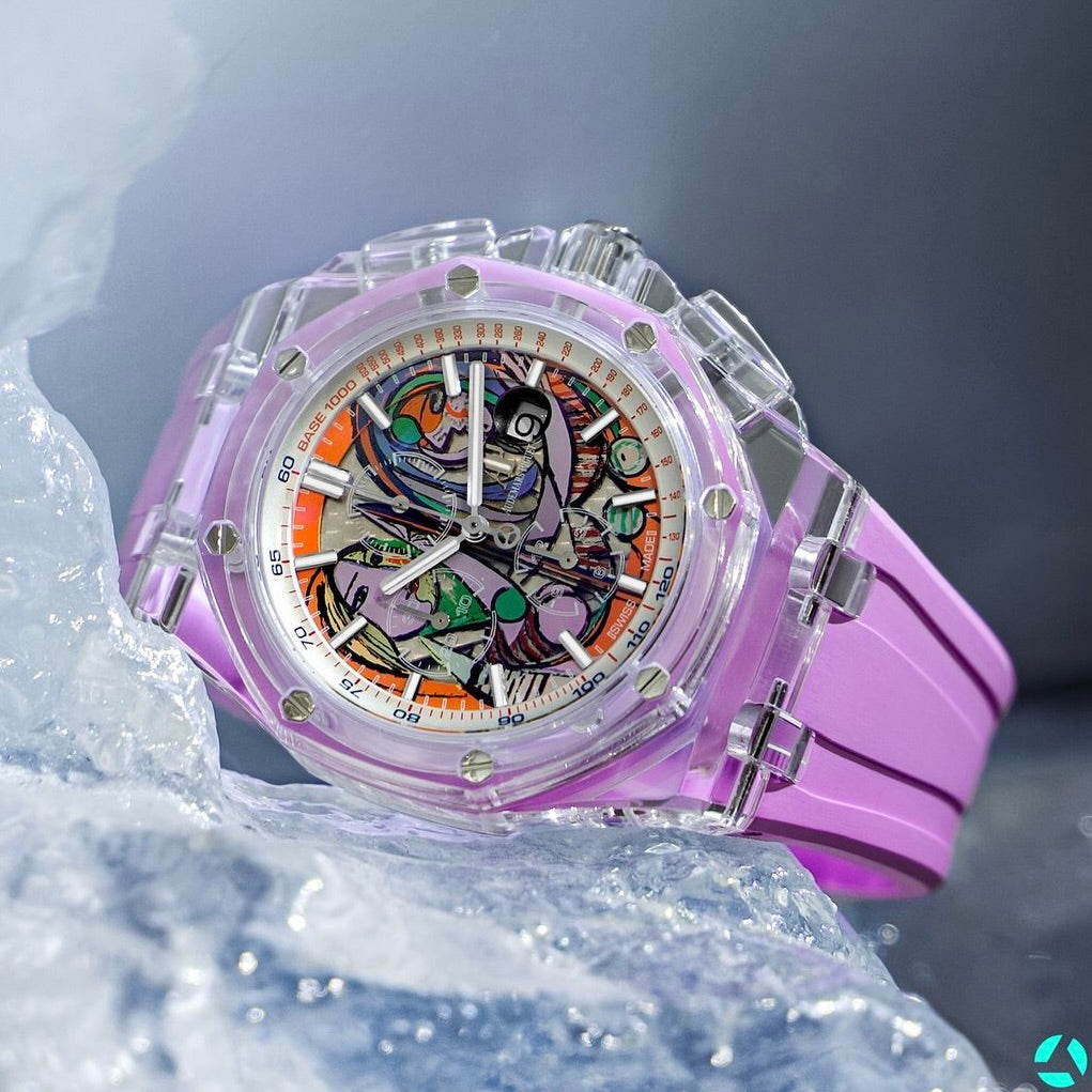 AET REMOULD AP Offshore GIRL BEFORE A MIRROR Sapphire Watch 愛彼 皇家橡樹離岸型 透明手錶 | WORLDTIMER