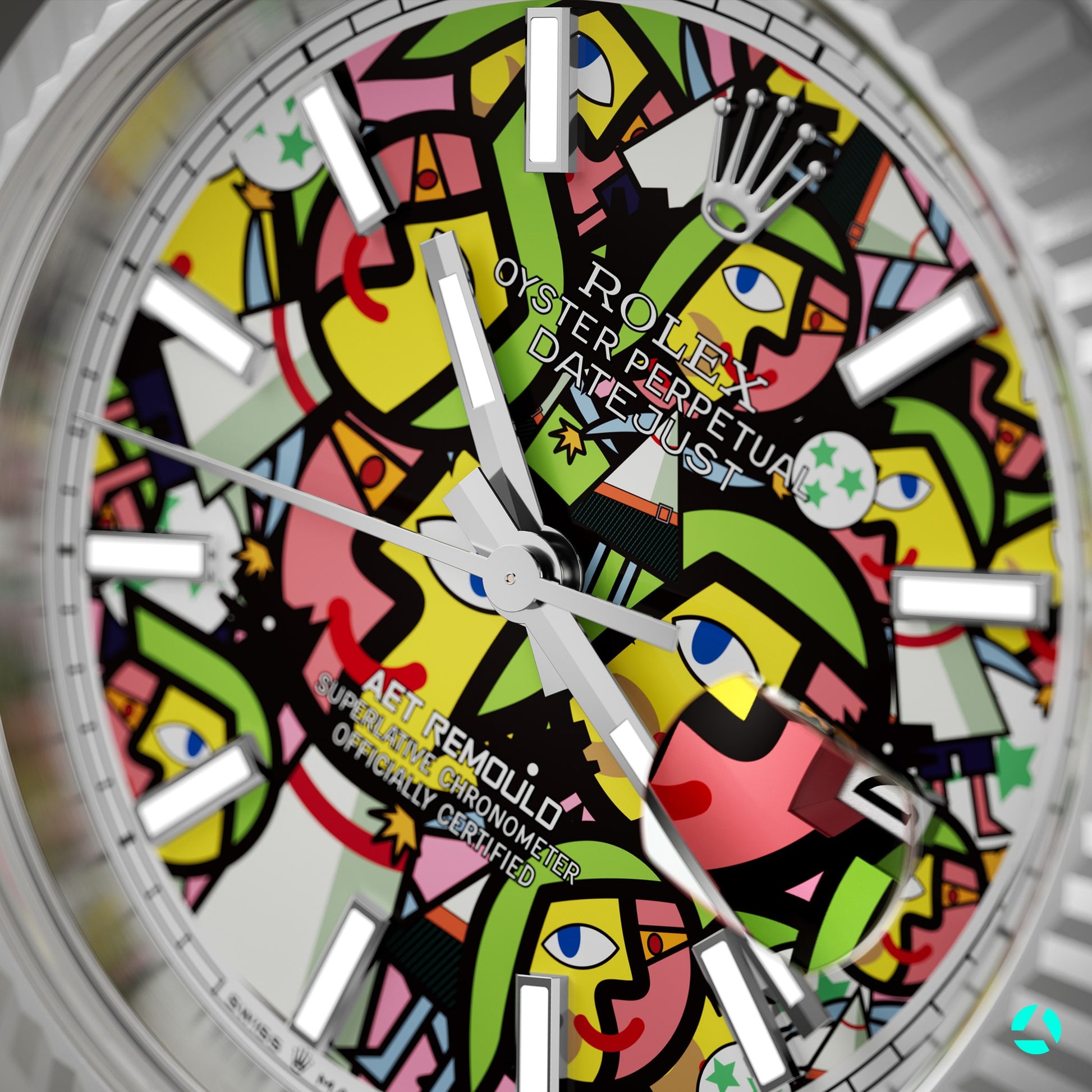 AET Remould Rolex Datejust Boy&Girl-Sun PICASSO Edition 勞力士 日誌型 全陶瓷手錶 | WORLDTIMER