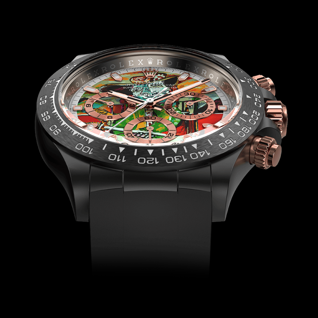 AET REMOULD Ceramic Rolex Daytona "THE INJURED BULLFIGHTER (RUBBER STRAP)" | WORLDTIMER