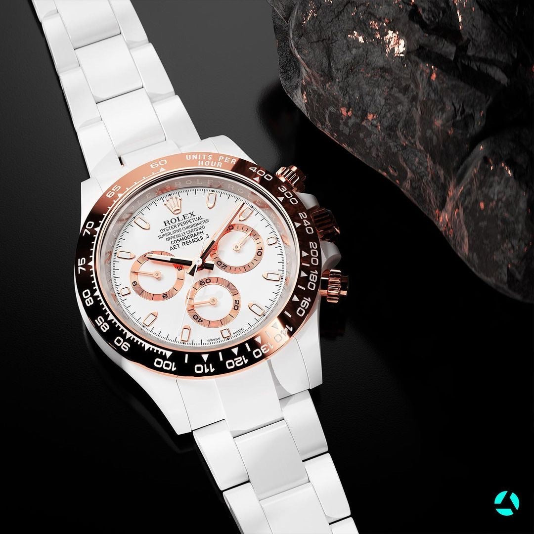 Buy AET REMOULD Rolex Daytona PLATINUM COLORED CLASSIC WORLDTIMER