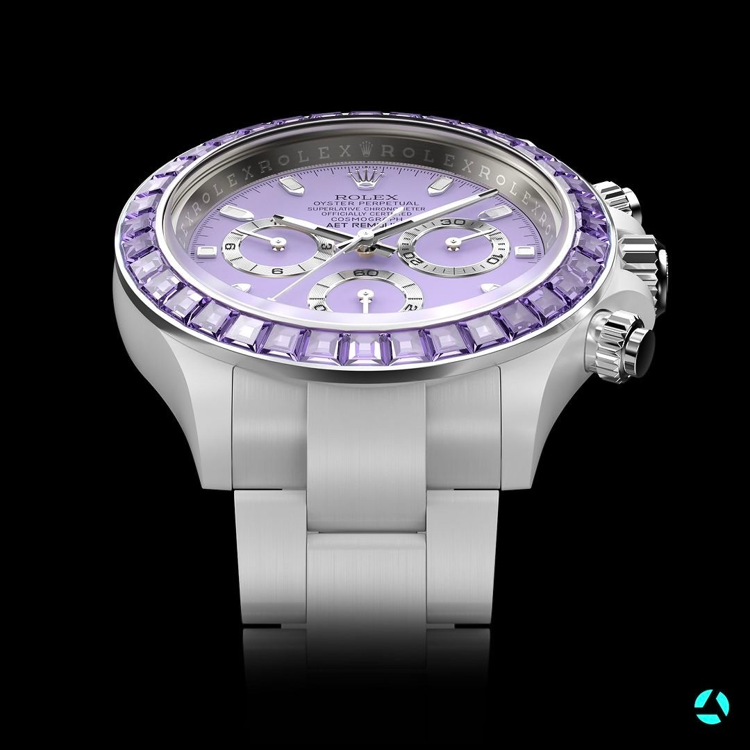 AET REMOULD Rolex Daytona PURPLE GEMSTONE CERAMIC 勞力士 地通拿 全陶瓷手錶 | WORLDTIMER