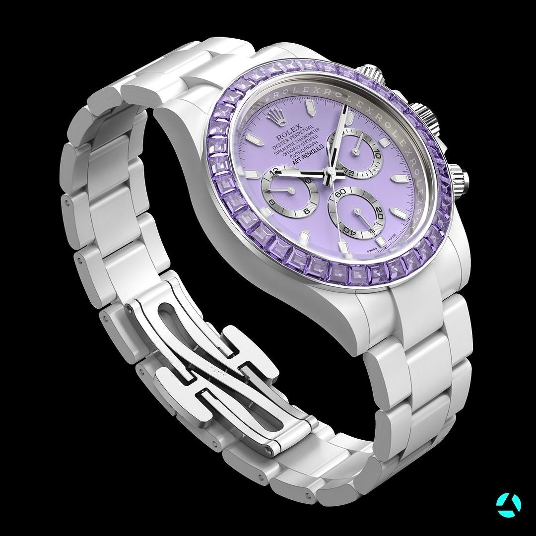 AET REMOULD Rolex Daytona PURPLE GEMSTONE CERAMIC 勞力士 地通拿 全陶瓷手錶 | WORLDTIMER