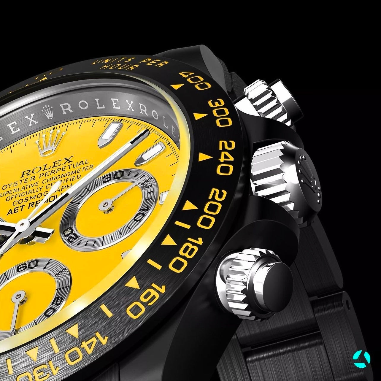 AET REMOULD Ceramic Rolex Daytona RACING YELLOW | WORLDTIMER