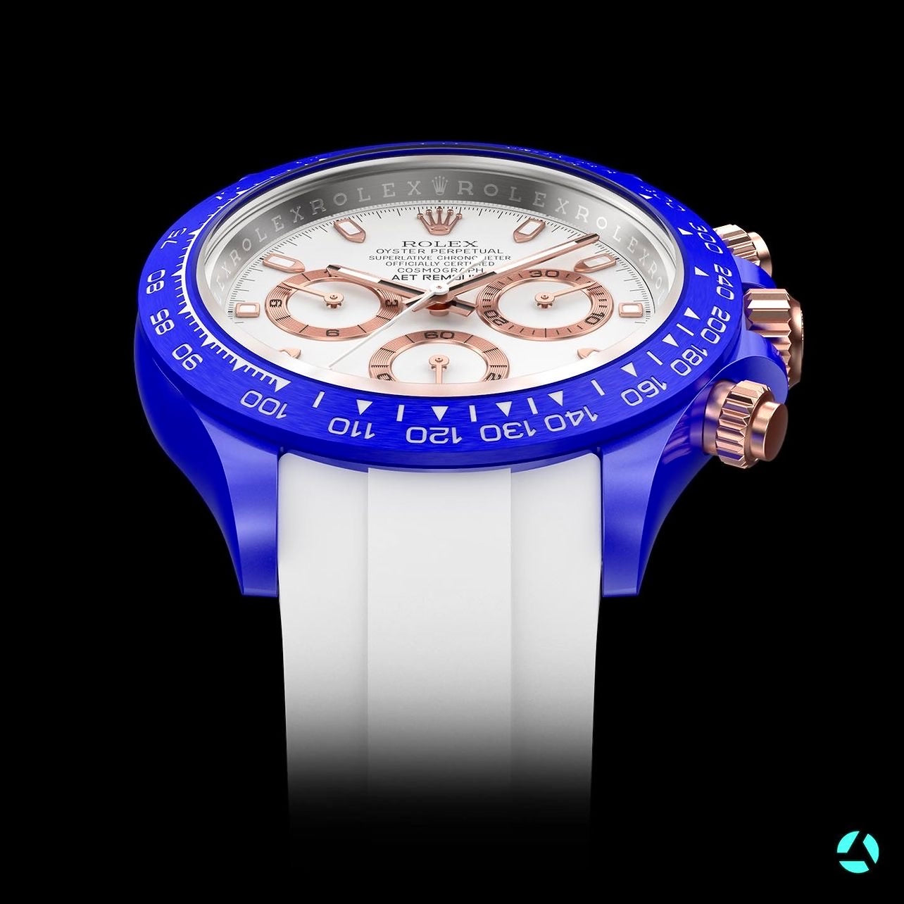 AET REMOULD Ceramic Rolex Daytona BLUE & WHITE CLASSIC | WORLDTIMER