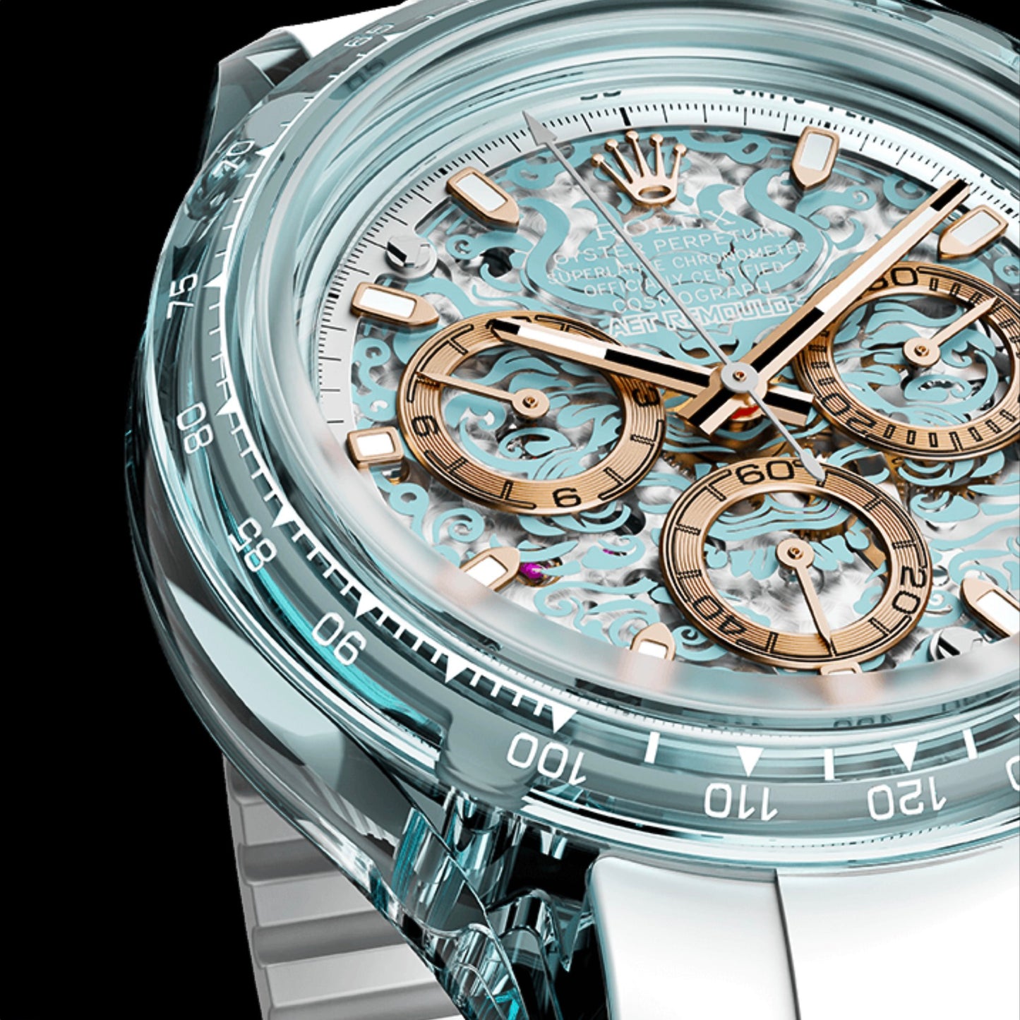 AET REMOULD 勞力士 地通拿 COLOR LOONG 2024 EDITION 透明手錶 Rolex Daytona Sapphire | WORLDTIMER