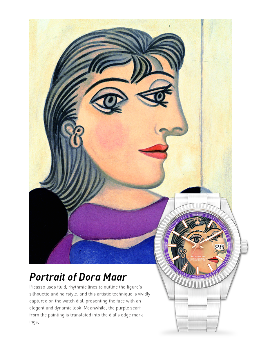 AET REMOULD x PICASSO Rolex Datejust PORTRAIT OF DORA MARA 勞力士 Picasso Datejust 全陶瓷手錶 | WORLDTIMER