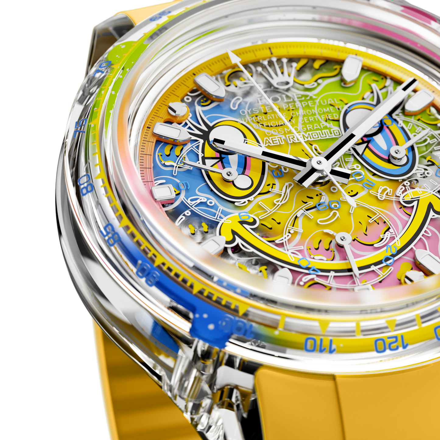 AET REMOULD Rolex Daytona SMILE Sapphire Watch 劳力士迪通拿 蓝宝石水晶透明手表 | WORLDTIMER