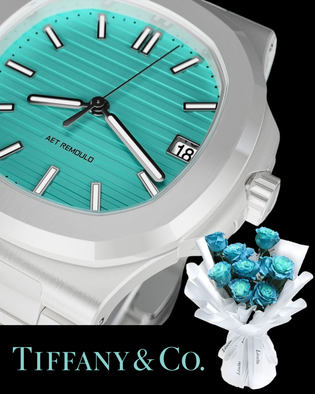 百達翡麗 金鷹5711 Tiffany AET Remould Tiffany Blue Nautilus "LEFKADA BLUE" 5711 Tiffany | WORLDTIMER