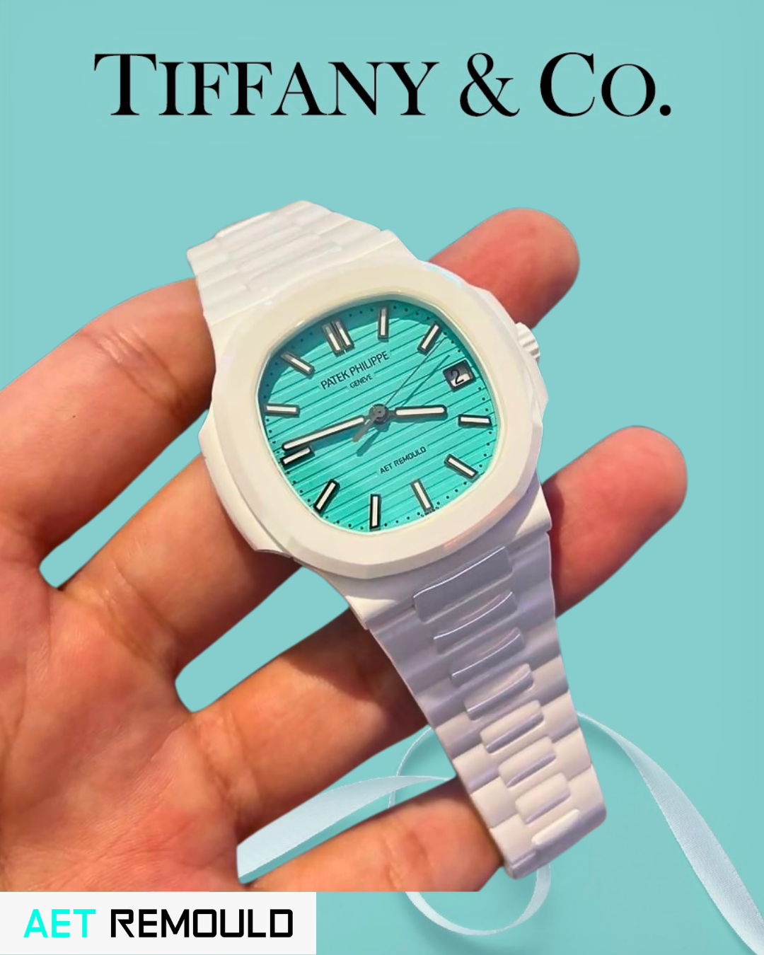 百達翡麗 金鷹5711 Tiffany AET Remould Tiffany Blue Nautilus "LEFKADA BLUE" 5711 Tiffany | WORLDTIMER