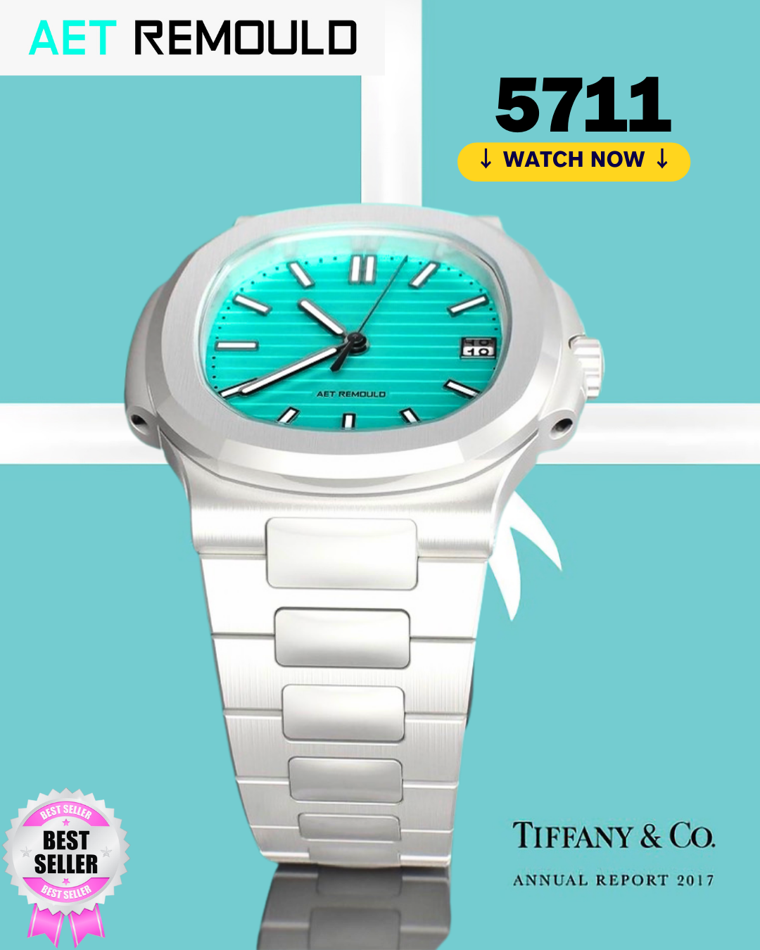 AET REMOULD Patek Philippe Nautilus "LEFKADA BLUE" 5711 Tiffany Blue 百達翡麗 金鷹5711 Tiffany | WORLDTIMER