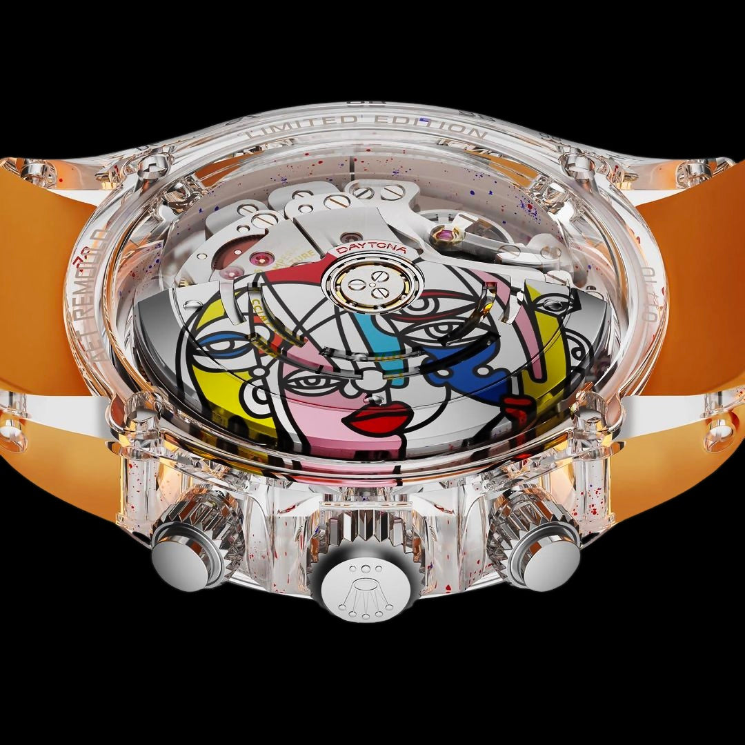 AET REMOULD Rolex Daytona "VARIOUS ACT" Sapphire Watch 劳力士迪通拿 蓝宝石水晶透明手表 | WORLDTIMER
