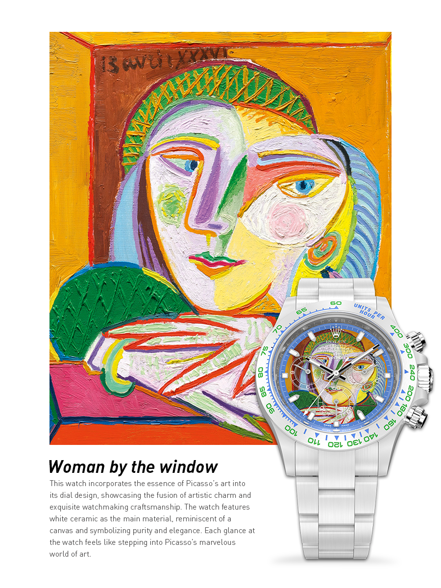 AET REMOULD x PICASSO Rolex Daytona WOMAN BY THE WINDOW 畢加索 勞力士 地通拿 全陶瓷手錶 | WORLDTIMER