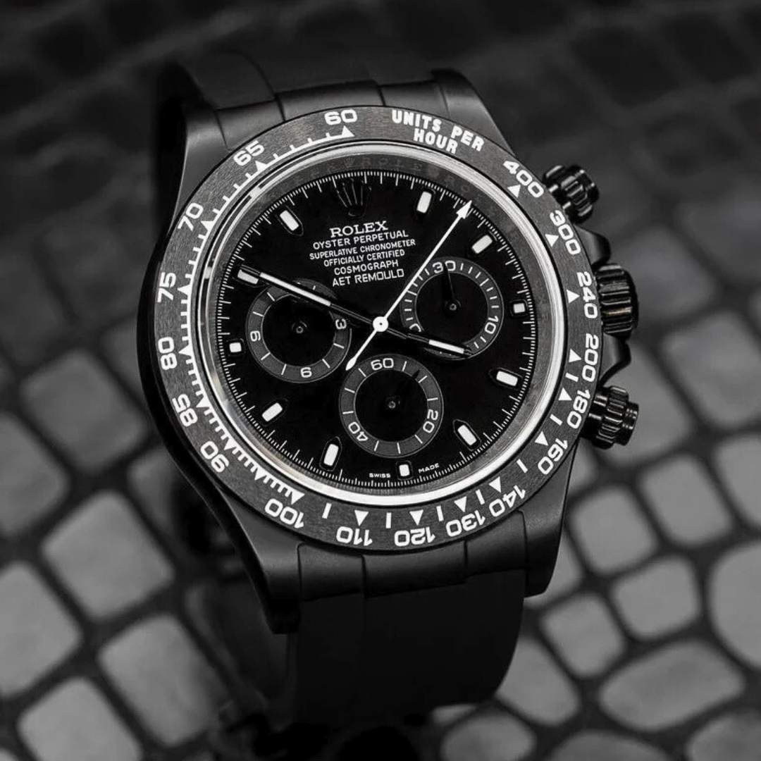 AET REMOULD Rolex Daytona ALL BLACK Ceramic Watch 全黑勞力士 迪通拿 陶瓷手錶 | WORLDTIMER