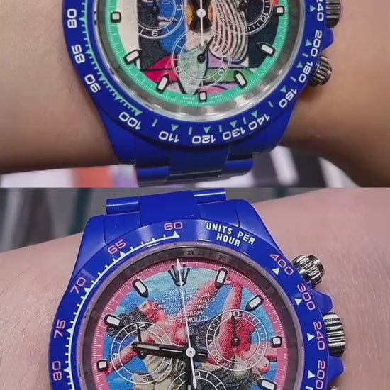 Picasso Inspired AET REMOULD Rolex Daytona TWO WOMEN RUNNING ON THE BEACH 毕加索 劳力士迪通拿 全陶瓷手表 | WORLDTIMER