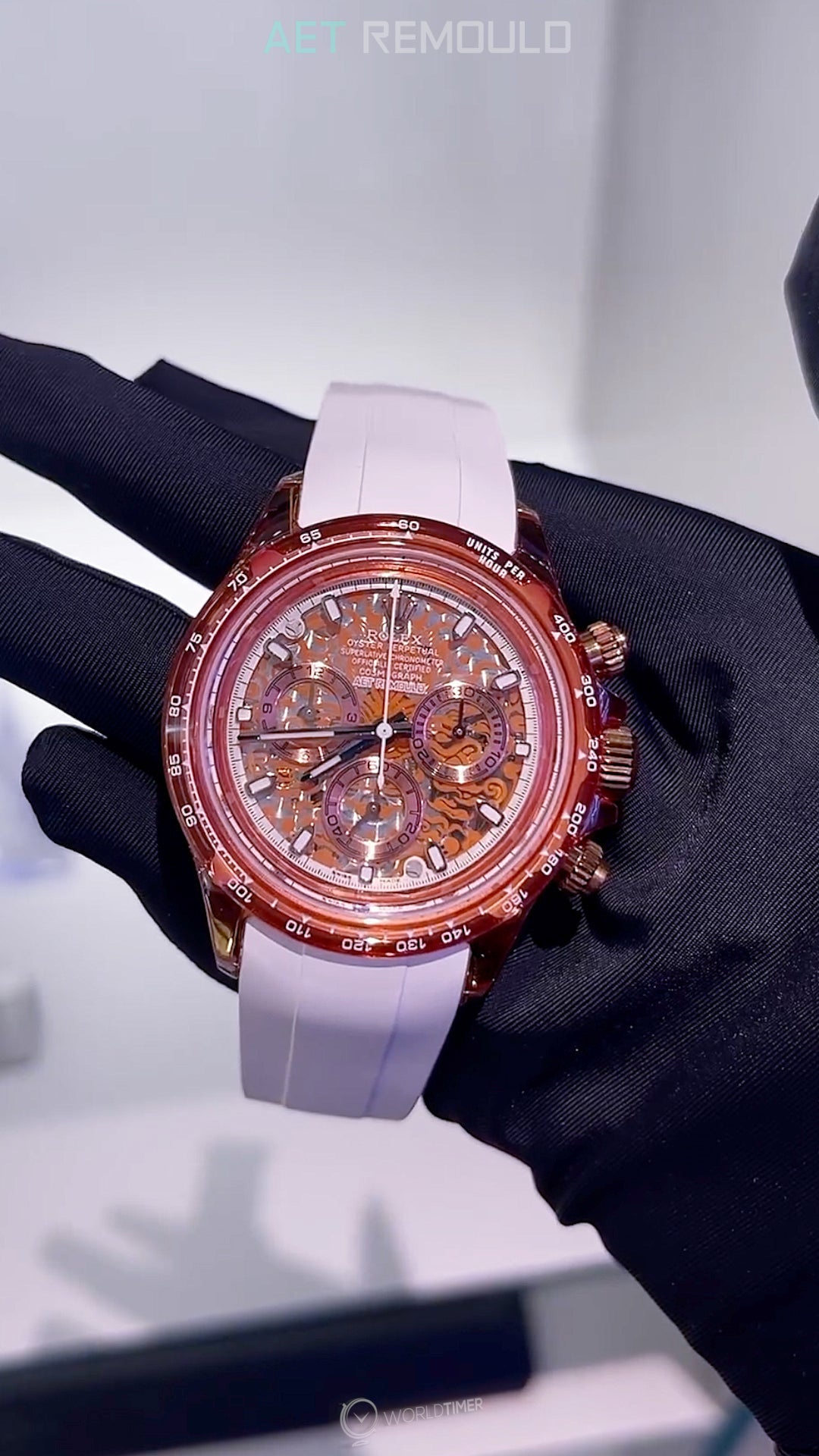 ROLEX Daytona Transformed with a Thrilling Chinese Loong Year Design 劳力士迪通拿 龙年蓝宝石水晶透明手表 | WORLDTIMER