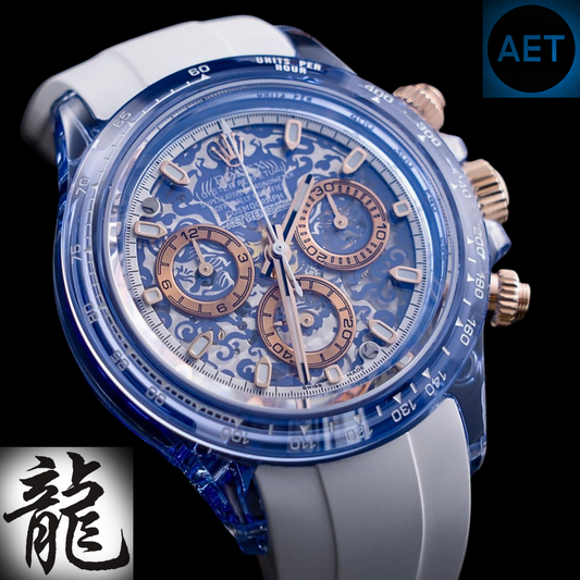 AET Remould Rolex Daytona Gets a COLORFUL Sapphire Makeover 重新定義奢華：勞力士 地通拿 彩色藍寶石透明版 | WORLDTIMER